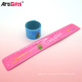 Promotion Custom Cheap Bulk Ruler Reflective Pvc Silicone Superhero Slap Bracelet